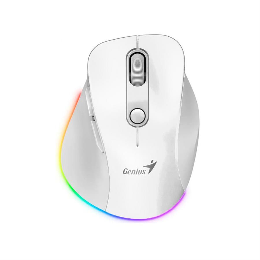 Mouse GENIUS RS2 ERGO 9000S PRO PEARL WHITE  | Inalámbrico | Recargable