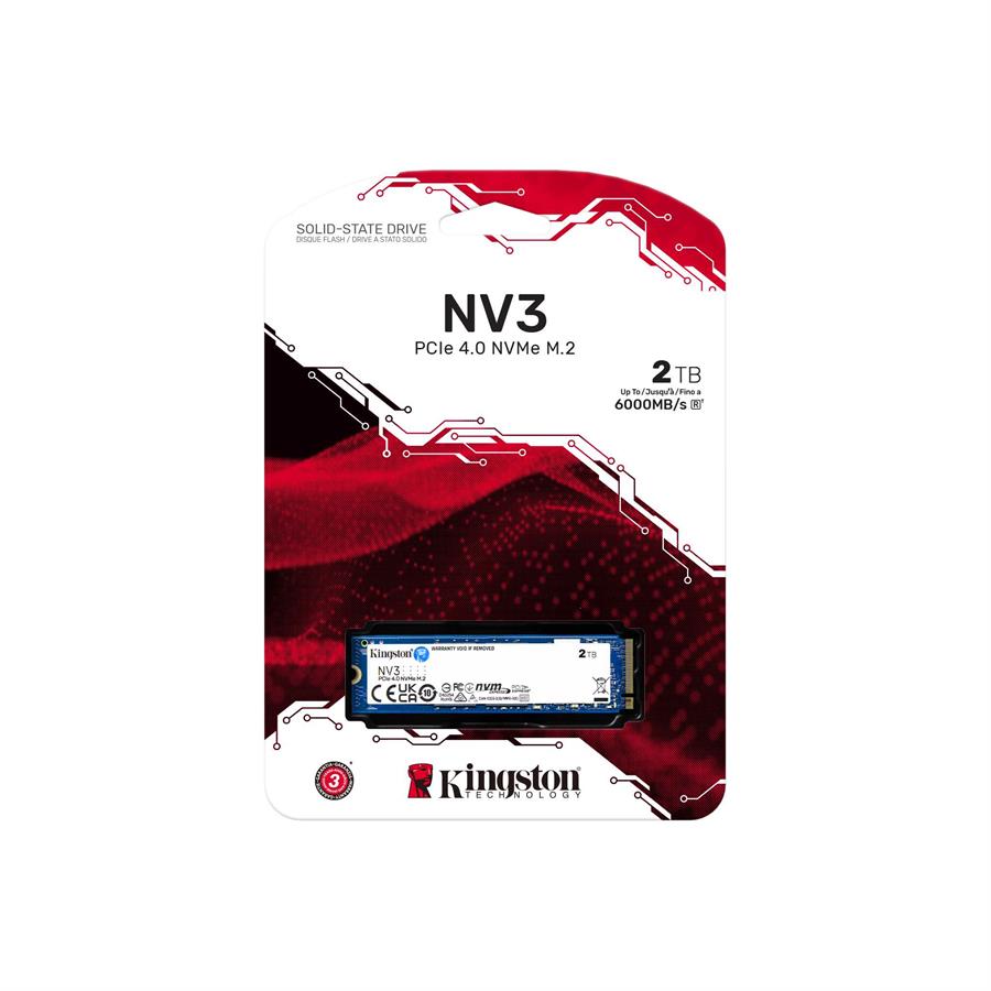 Disco Solido SSD M.2 NVMe 2TB G4 Kingston NV3