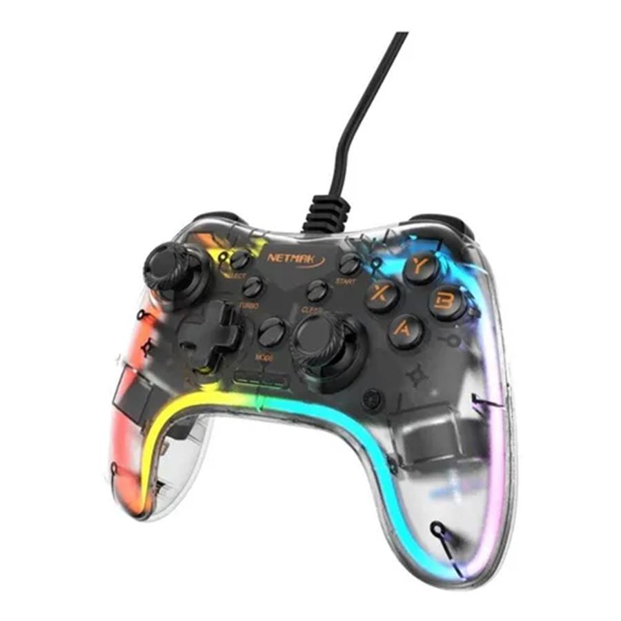 Joystick Netmark USB Transparente RGB PC