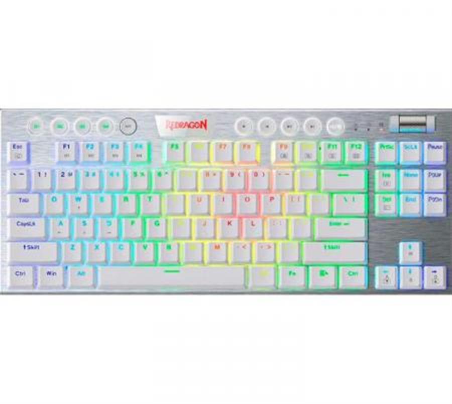 Teclado Mecánico Redragon Horus K621 TKL Blanco | Inalámbrico | RED | ES | 80% | RGB