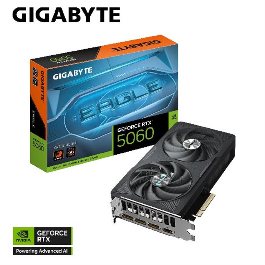 Placa de Video GIGABYTE RTX 5060 EAGLE OC 8GB