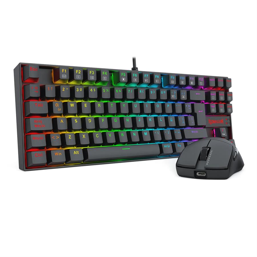 Kit Redragon S145 | 2 en 1  | K552RGB + M724 |  Tec + Mou