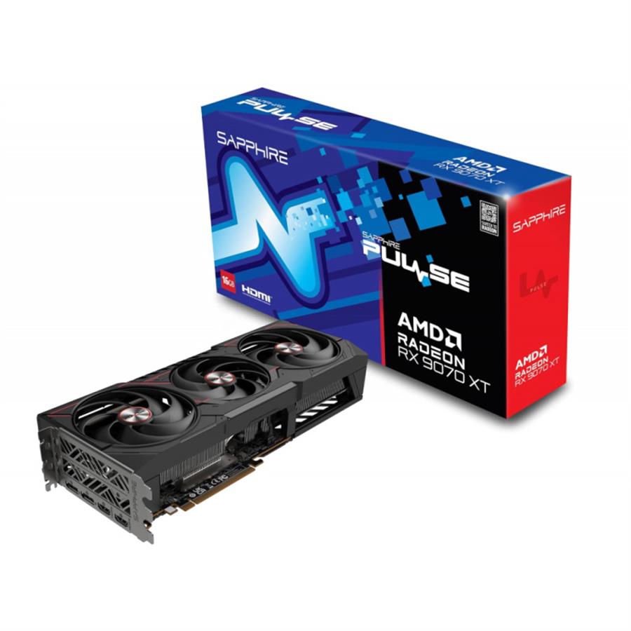 Placa de Video AMD SAPPHIRE PULSE RX 9070 XT 16GB