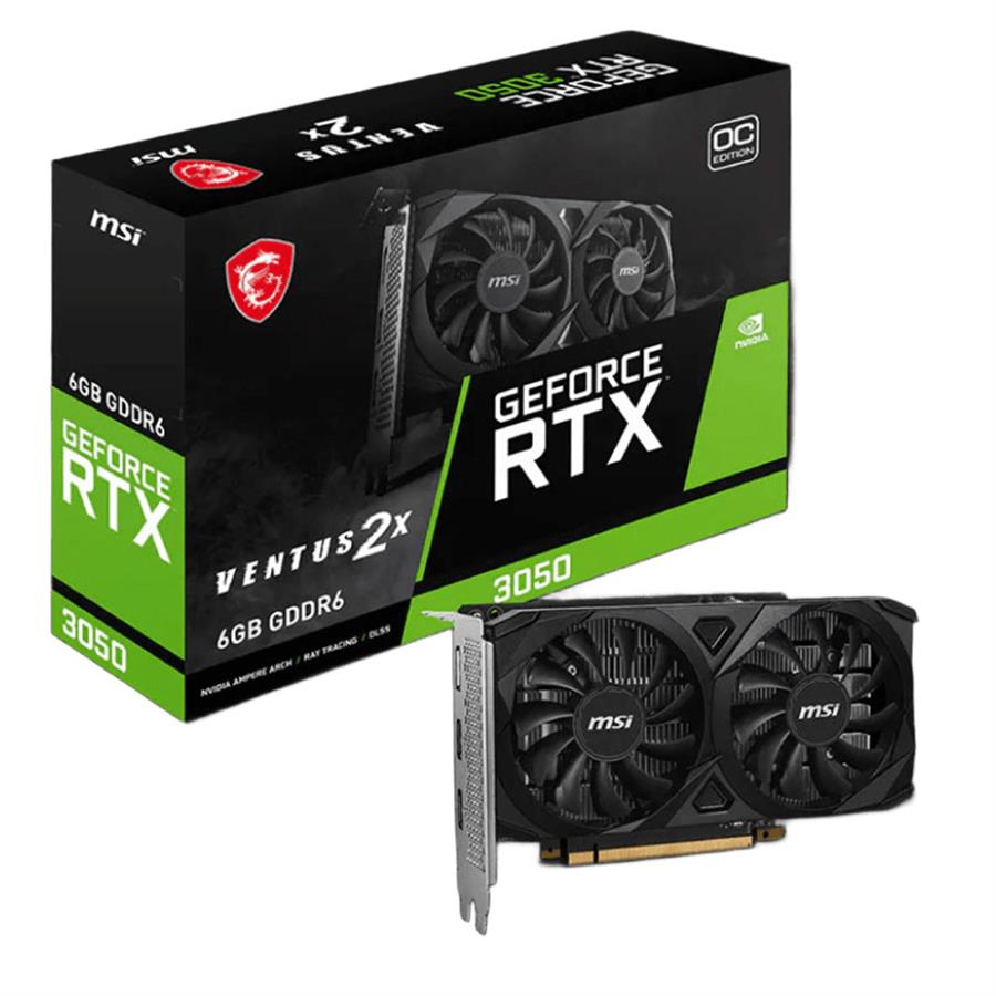 Placa de Video MSI GeForce RTX 3050 VENTUS 2X 6GB OC