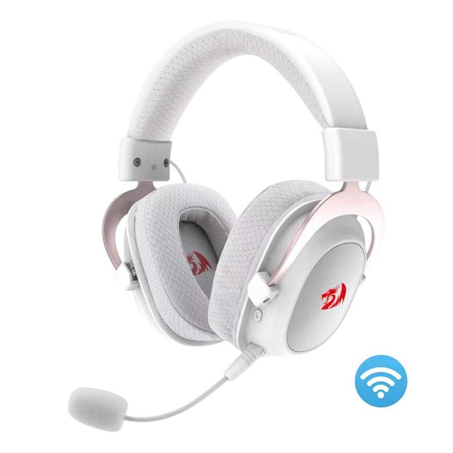 Auriculares- Redragon Zeus PRO Blanco Inalámbrico